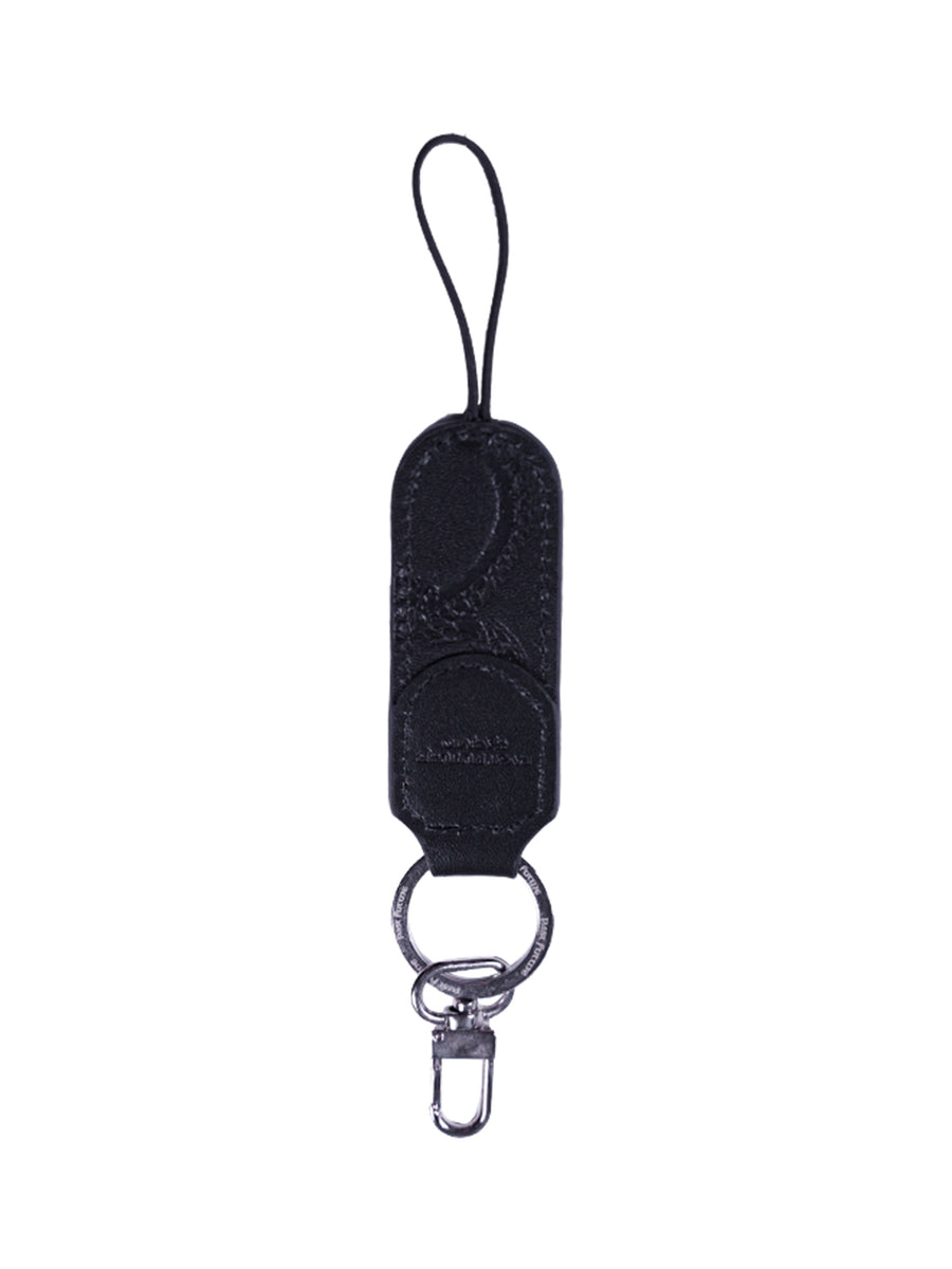 Black Monogram Leather Keychain – MikesTreasuresCrafts