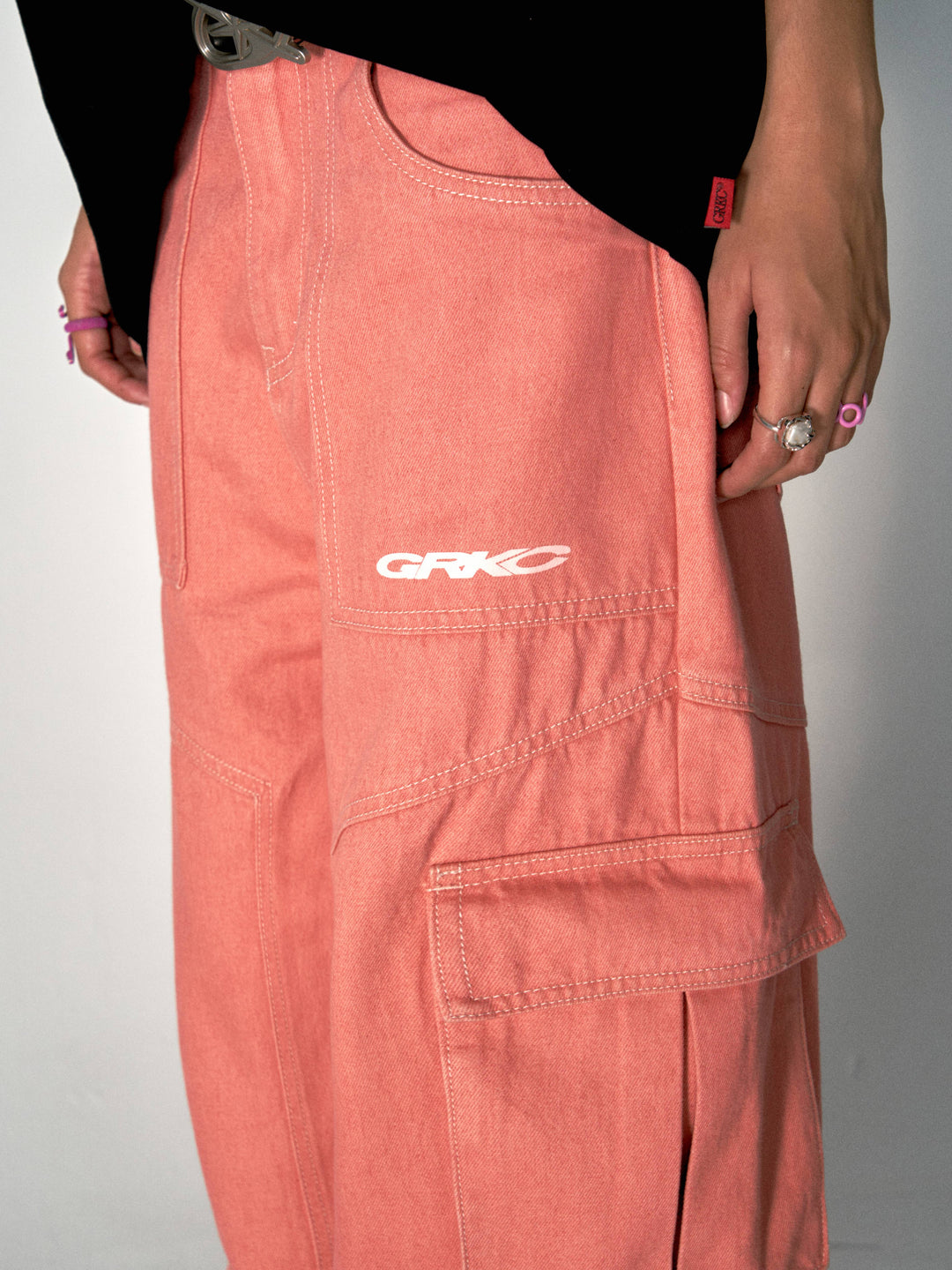 Coral Cargo Pants