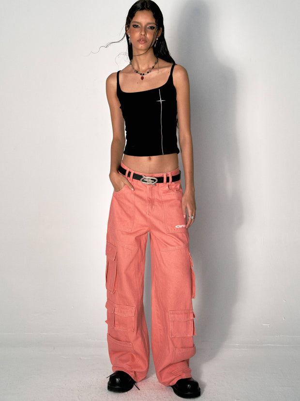 Coral Cargo Pants