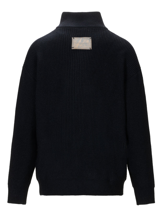 Ribbed Knit Hardware Sweater