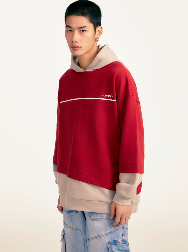 Double Layer Logo Hoodie