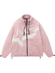 Pastel Star Sherpa Jacket