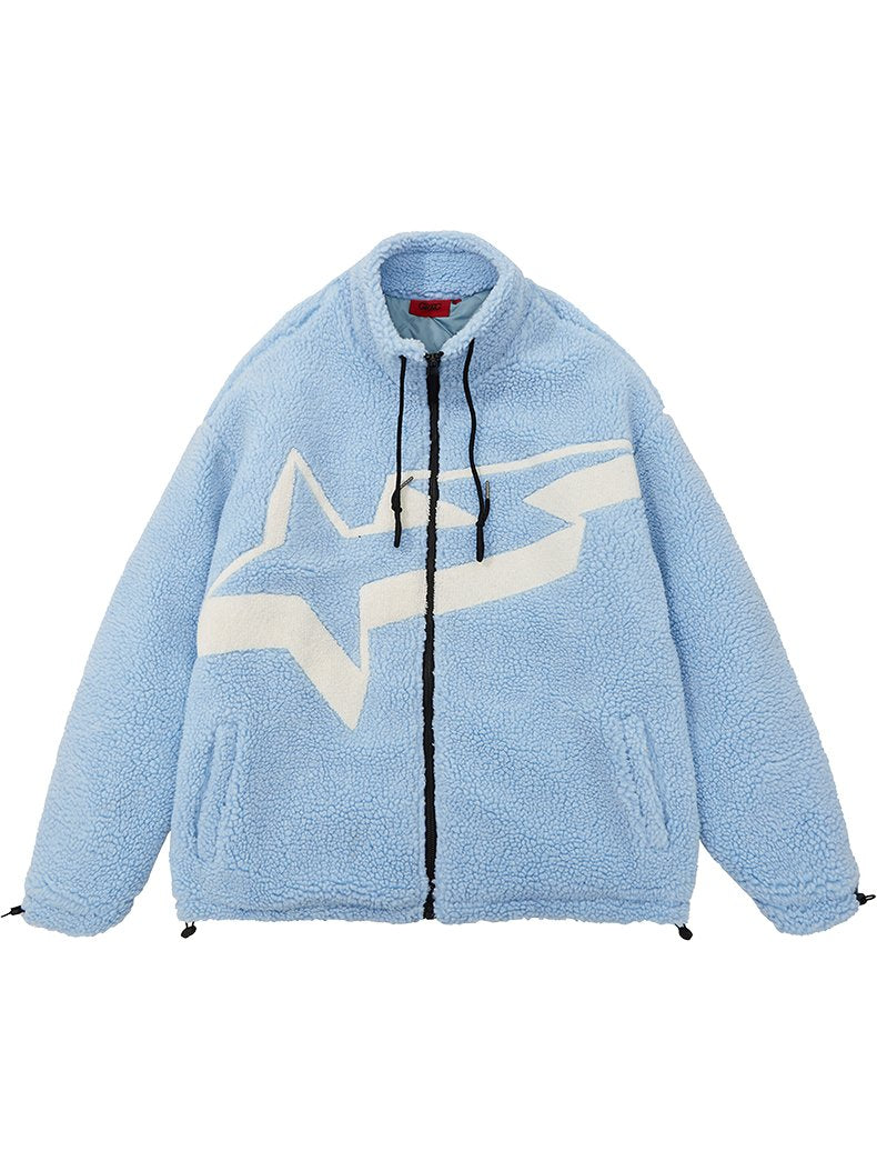 Pastel Star Sherpa Jacket